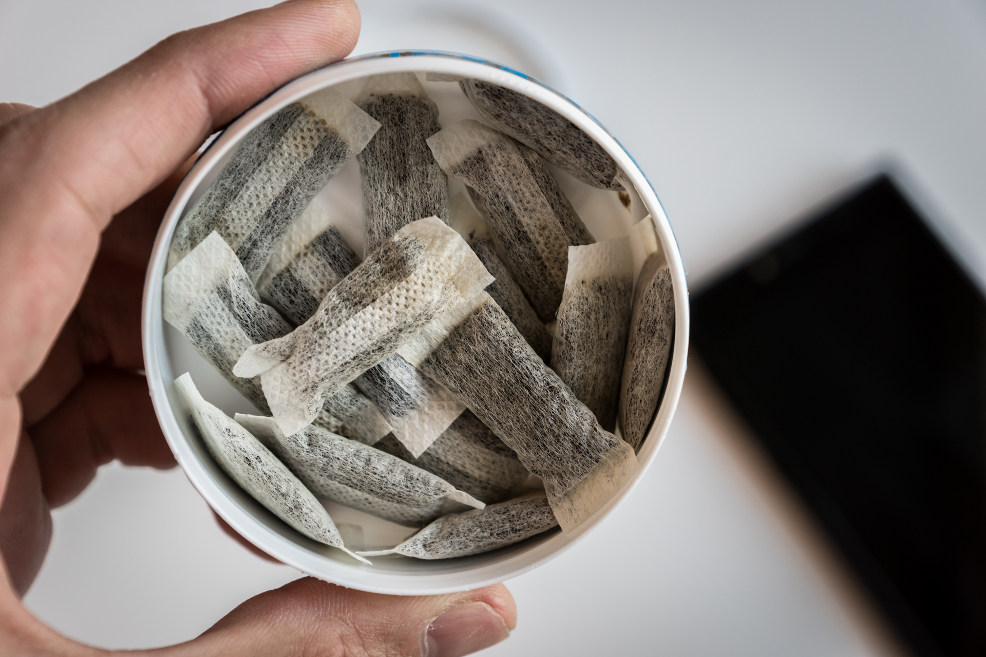 Container of tobacco snus